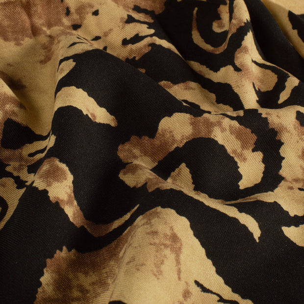 Sergé de Viscose tissu Abstrait Camel