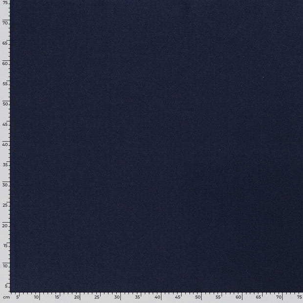 Knitted Waffle fabric Unicolour Navy