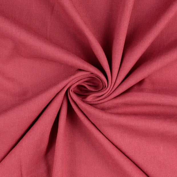 Viscose Lin Chaine et Trame tissu Rose 