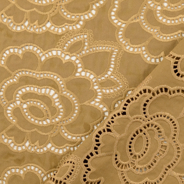 Jeans fabrik beige stickerei 
