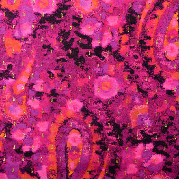 Viskose fabrik Ornamente Rosa