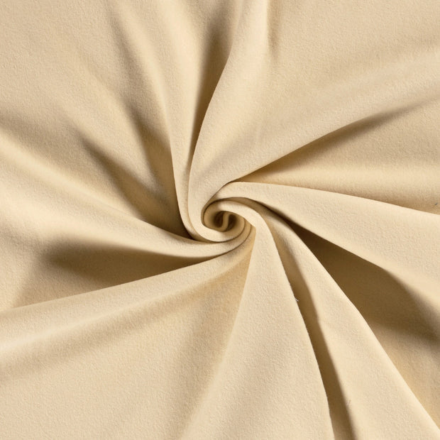 Cotton Fleece fabric Beige brushed 