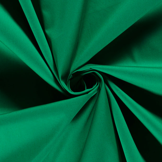 Popeline de Coton tissu Vert Forêt mat 