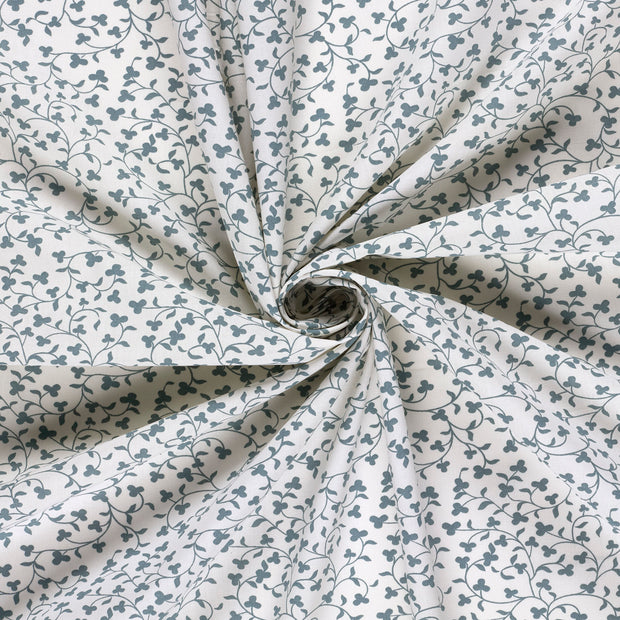 Popeline de Coton tissu Blanc cassé imprimé 