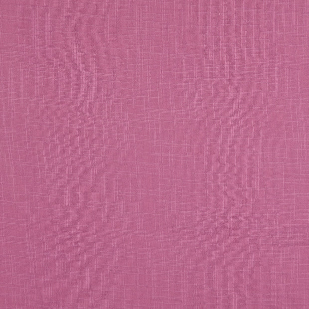 double gaze tissu Unicolore Vieux rose