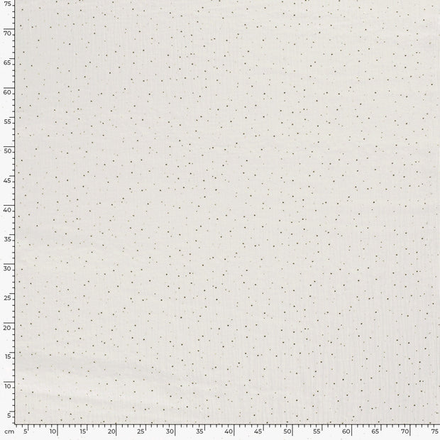 Muslin fabric Dots Off White