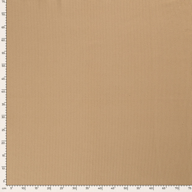 Knitted Waffle fabric Unicolour Camel