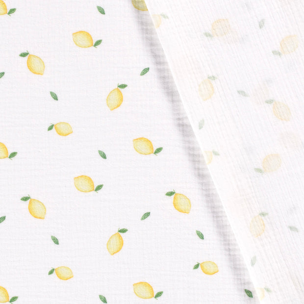 Muslin fabric Fruits digital printed 