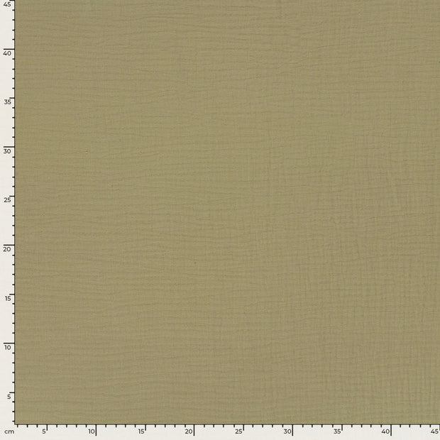 Muslin extra wide fabric Unicolour Olive Green