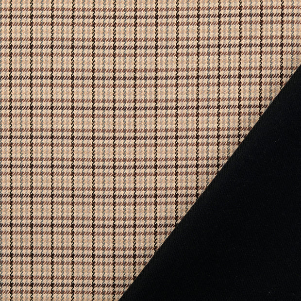 Popeline de Viscose tissu noir doublé et l'arrière 