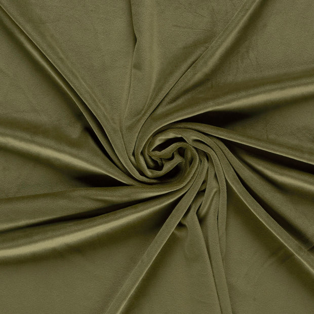 Supersoft Velvet fabric Khaki Green 