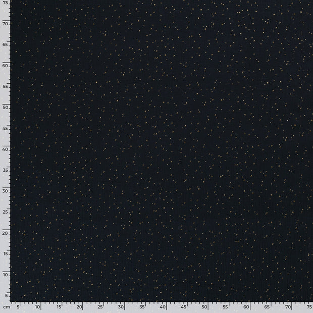 Muslin fabric Dots Navy