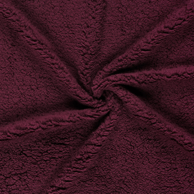 Fausse Fourrure tissu Bordeaux 