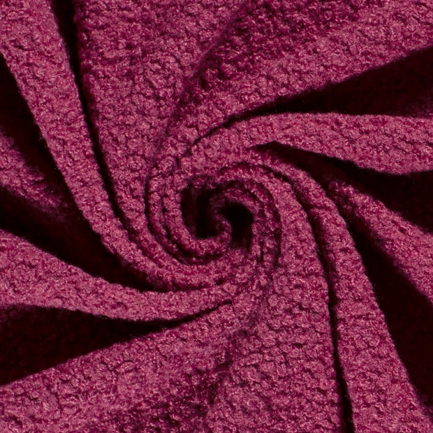 Bouclé fabric Unicolour Fuchsia