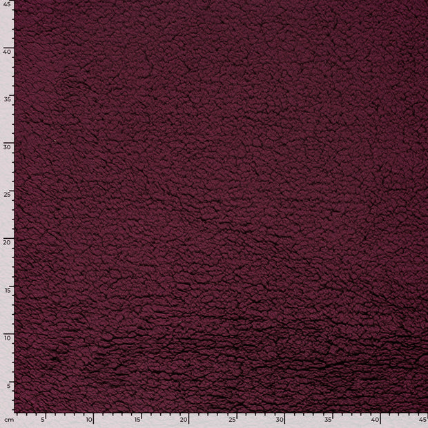 Fausse Fourrure tissu Unicolore Bordeaux