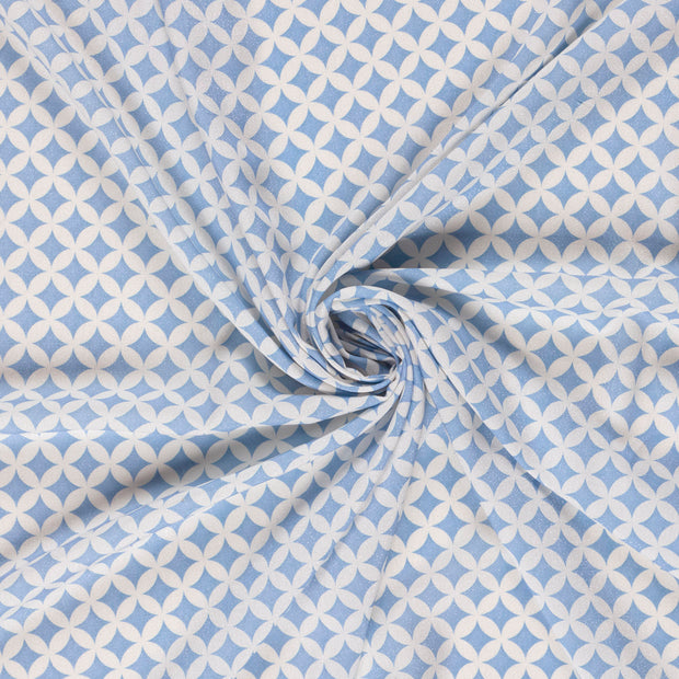  fabric Baby Blue digital printed 