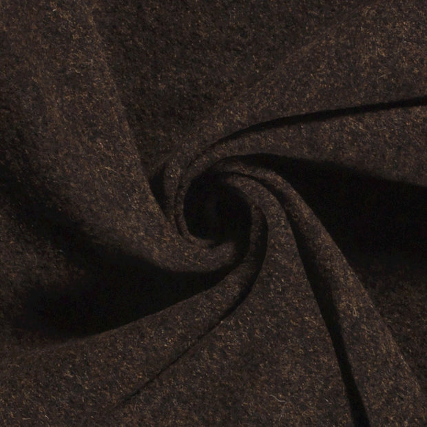 Chiffon en laine tissu Marron Foncé mat 
