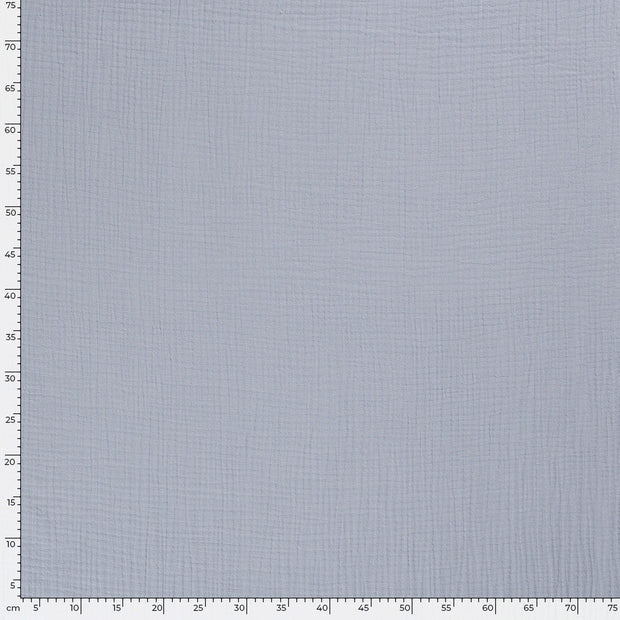 Muslin Triple Layer fabric Unicolour Baby Blue