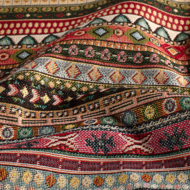 Gobelin fabric Stripes Dark Red