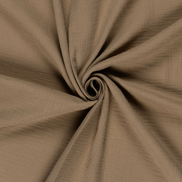 Muslin extra wide fabric Camel 