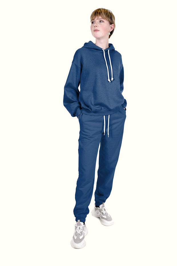 Jogging fabric Unicolour Cobalt
