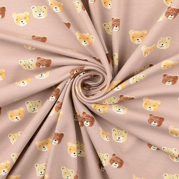 Jersey tissu marron 