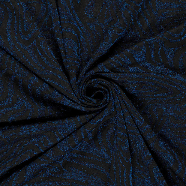 Jacquard fabrik Königsblau Lurex 