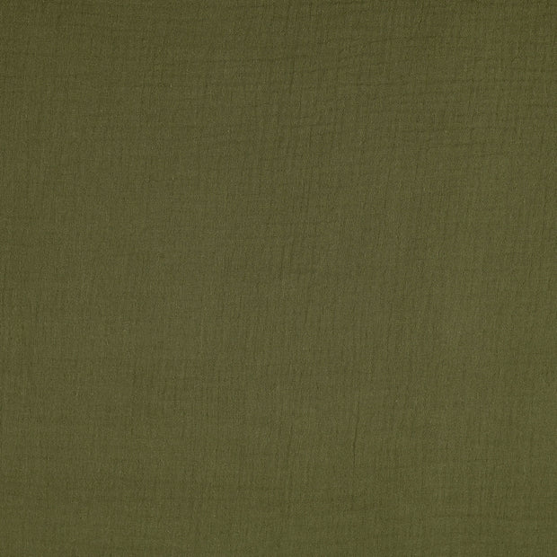 Musselin fabrik Khaki-Grün matt 