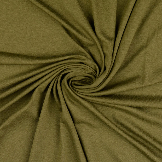 Viscose Jersey fabrik Khaki-Grün 