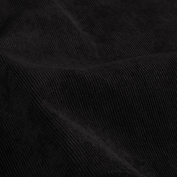 Babycord Stretch 21w fabric Unicolour Black