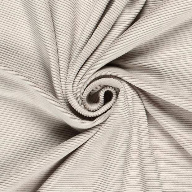 Nicky Velours Rib tissu Beige mat 