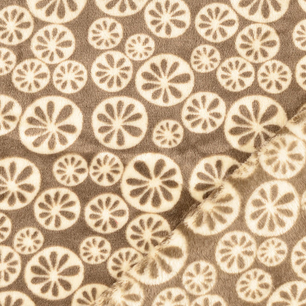Fleece fabrik Ornamente bedruckt 
