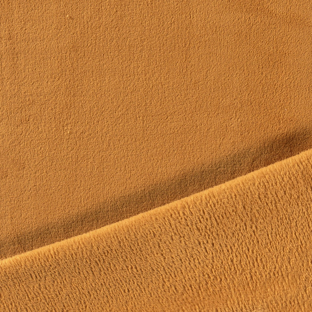 Polaire Doudou tissu Ocre 
