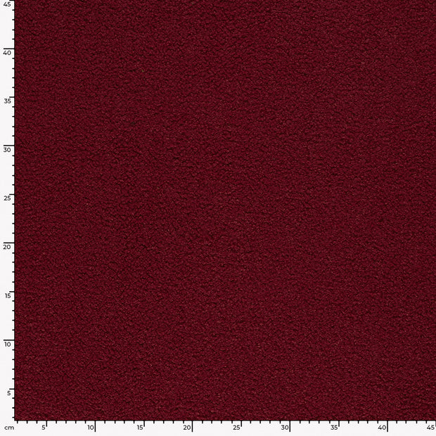 Teddy fabric Unicolour Bordeaux