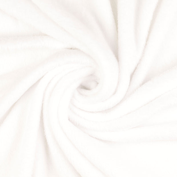 Polaire Doudou tissu Blanc optique 