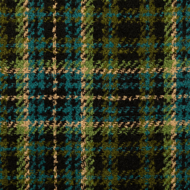 Tweed fabrik Karo's Grün