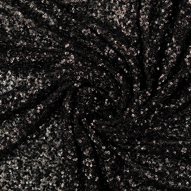 Mesh fabric Black shimmering 