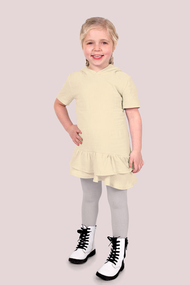 Muslin GOTS organic fabric Unicolour Beige