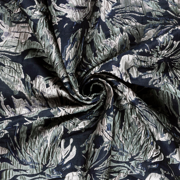 Jacquard fabrik Schwarz Lurex 