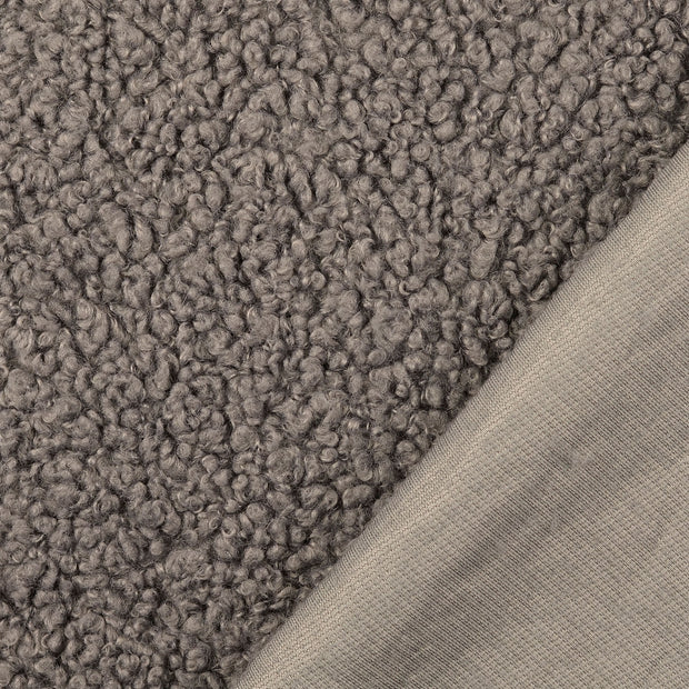 Wool Fellimitat fabrik grau garngefärbt 