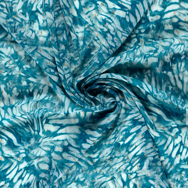 Chiffon fabrik Altes Grün digital bedruckt 