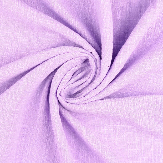 double gaze tissu Lilas slub 