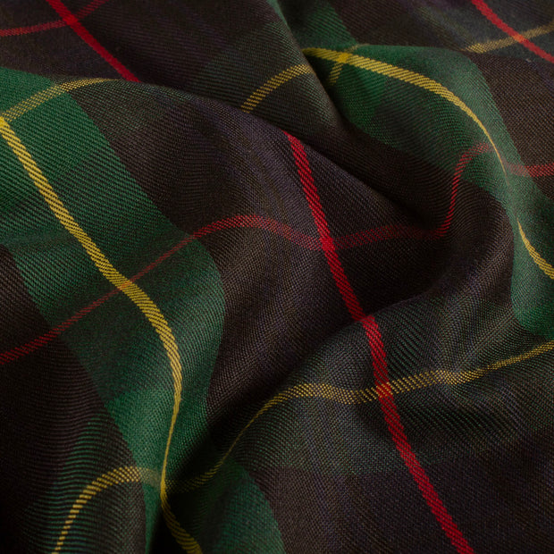 Gabardine tissu Carreaux Vert foncé