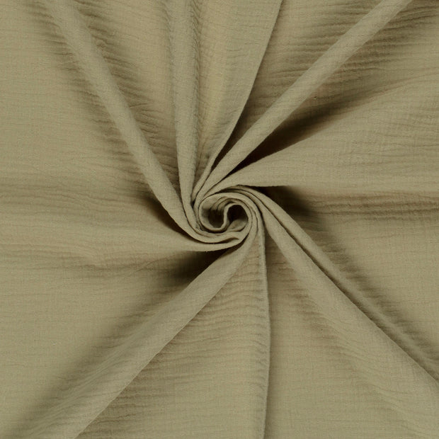 Muslin extra wide fabric Olive Green 