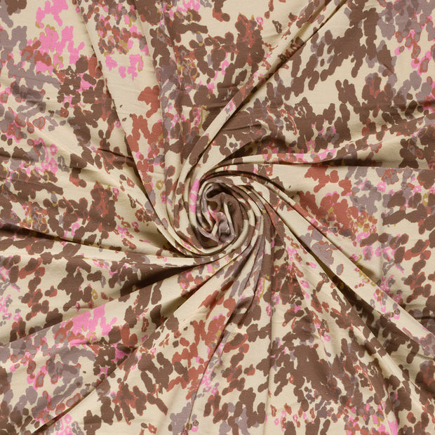 Viscose Jersey fabric Off White printed 