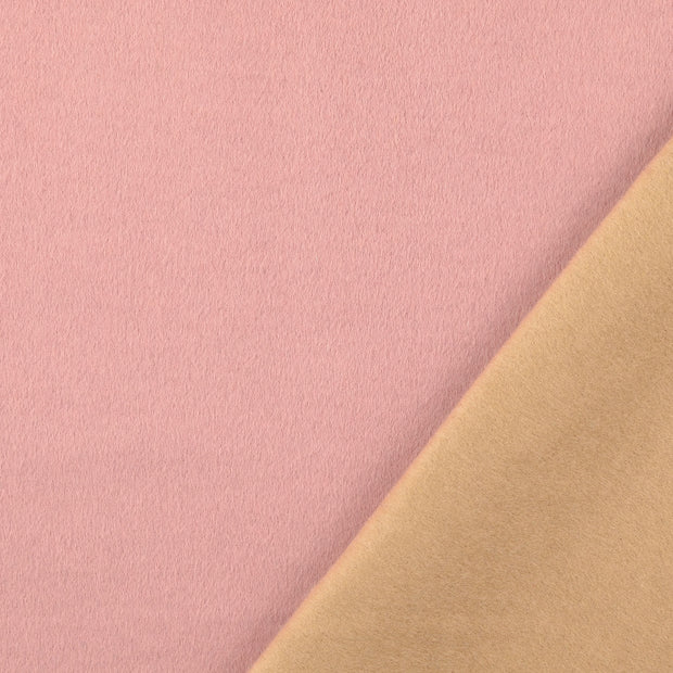Walkloden fabrik Helles Pink mit abseite 