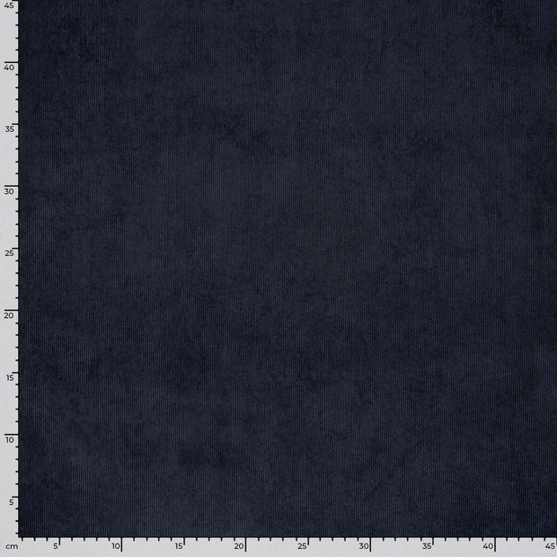 Velours Côtelé Bébé Stretch 21w tissu Unicolore Bleu Marine