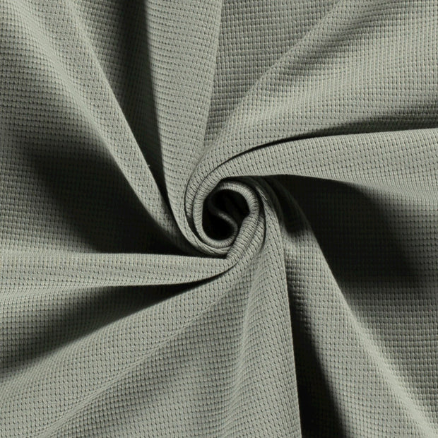 Knitted Waffle fabric Unicolour Dark Mint