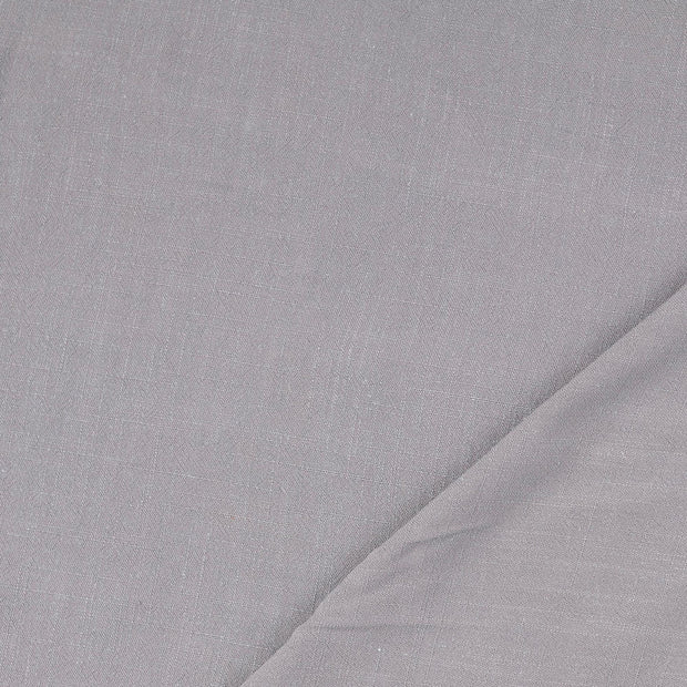 Viscose Lin Chaine et Trame tissu gris slub 