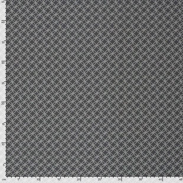 Cotton Poplin fabric Dark Grey matte 
